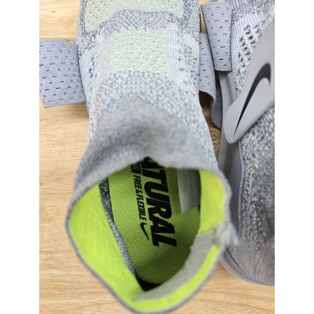Nike Free RN Motion Flyknit 2017 Wolf Grey Volt 880846-002 Women's Sz 7